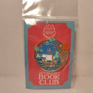Zen Monkey Studios Book Club Sailing Ship Enamel Pin Official Collectible